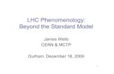 LHC Phenomenology: Beyond the Standard Model · 2009. 12. 18. · If supersymmetry masses heavy (greater than all the SM masses), 4 Higgses {H+,H-,A,H} form a heavy, decoupled doublet,