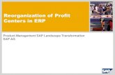 Profit Center Reorganization · 2017. 2. 23. · Feature: SAP Reorganization Plan provides one unique & complete view on reorganization process Take detailed decisions Report Results