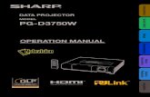 PG-D3750W Operation Manual€¦ · Sharp at 1-800-BE-SHARP. U.S.A. ONLY Caution Concerning Lamp Replacement See “Replacing the Lamp” on page 55. This SHARP projector uses a DLP®