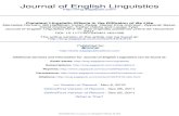 Journal of English Linguistics Journal of En lish Linguistics · 2017. 5. 18. · Journal of En lish Linguistics httpzlleng. agepub.com/ Constant Linguistic Effects in the Diffusion