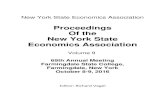 Proceedings Of the New York State Economics Association...69th Annual Meeting NYSEA Proceedings, Volume 9 1 New York State Economics Association Founded 1948 2015-2016 President: Xu