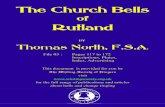 The church bells of Rutland: their inscriptions, traditions, and … · 2017. 2. 28. · THE INSCRIPTIONS ON THE CHURCH BELLS OF RUTLAND, With the Diameter at the mouth of each bell