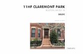 11HF CLAREMONT PARK - Boston · 2019. 11. 21. · aluminum -clad pella architect series '1 -over -1' wood windows. paint black. new aluminum -clad wood entry door in existing opening.