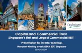 CapitaLand Commercial Trust · Annual new supply to average ~1 mil sq ft over 4 years; CBD Core occupancy at 95.8% as at end Dec 2016 Periods Average annual net supply(2) Average