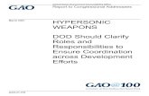 GAO-21-378, HYPERSONIC WEAPONS: DOD Should Clarify ...Page 1 GAO-21-378 Hypersonic Weapons 441 G St. N.W. Washington, DC 20548 March 22, 2021 Congressional Addressees Hypersonic missiles,