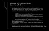 Types of Homes and Levels of Care - NORC · 2015. 3. 25. · TYPE OF HOMES AND LEVELS OF CARE 4:3 BOARD AND CARE FACILITIES New York State’s Ofﬁce of Children and Family Services