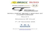 INTELLIGENT MONEY BRITISH GT CHAMPIONSHIP · 2021. 1. 19. · Intelligent Money British GT Championship FREE PRACTICE 1 - CLASSIFICATION POS NO CL TEAM / DRIVERSPIC CAR TIME ON LAPS