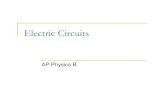 AP Physics B - Electric CircuitsElectric Circuits AP Physics B. Potential Difference =Voltage=EMF In a battery, a series of chemical reactions occur in which electrons are transferred