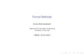Formal Methods · 2020. 4. 2. · Formal methods deﬁnitionFormal methods are mathematically-based techniques that can be used in the design and development of computer-based systems.Formal