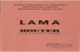 Bouyer Lama notice - Motoculture-jardin · notice descriptive et d'entretien betriebsvorschriften maintenance instructions lama bouyer 7, franco (e)