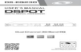 DS-EQ230 User's Manual V02072014 Final · 1 - LCD Display 2 - Navigation/Parameter 1 Key 3 - Parameter 2 Key 4 - Enter Key 5 - Escape Key 6 - Utility Key 7 - Parameter 3 Key 8 - Left