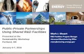 Public-Private Partnerships Using Shared R&D Facilities Mark ... R...AMO Supported R&D Facilities Official White House Photo by Pete Souza ADVANCED MANUFACTURING OFFICE Consortium