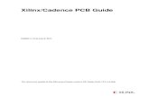 Xilinx/Cadence PCB Guide (UG629)Xilinx/Cadence PCB Guide (UG629) Author: Xilinx, Inc. Subject: Discusses processes and mechanisms available in the ISE Design Suite and various Cadence