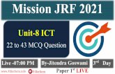 Mission JRF 2021 - UGC-NET 2021-Free Notes, Old paper,New … · 2021. 1. 29. · Mission JRF -NET Dec Exam 021 Monday to Saturday St 1 Paper(lmp. Topic) St 1 Paper(MCQ 25+) Sunday