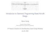 Introduction to Geometric Programming Based Aircraft Designadl.stanford.edu/2013_MDO_Consortium/Agenda_files/dualgp.pdfIntroduction to Geometric Programming Based Aircraft Design Warren