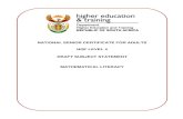 NATIONAL SENIOR CERTIFICATE FOR ADULTS NQF LEVEL 4 … Mathematical Literacy.pdfELO 1 – Use numbers and their relationships to estimate, calculate and investigate the financial aspects