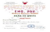 ENG. 202 - Ms. Marwa AlHaddad · 2019. 4. 6. · ENG. 202 Midterm Revision Booklet READ TO WRITE 2018/2019 Prepared & Checked by: Mrs. Huda AlBaqqali, Mrs. Yosra AlJamri, Mrs. Kawthar