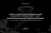 FORTY YEARS OF ACADEMIC AND SCIENTIFIC WORK - 1977 -2017 · 2017. 8. 29. · 5 Forty Years of Academic and Scientiffc Work - 1977 -2017 Izet M. Masic, MD, MSc, PhD, FEFMI, FACMI,