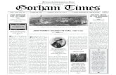 SpECIal CommEmoratIVE IssuE Celebrating Gorham’s 275th ...1878 Gorham Normal School dedicated. First principal William Corthell. 1882 Honorable Frederick Robie elected Governor of