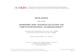 BYLAWS - AAOS...Bylaws, Standards of Professionalism, Membership Policy Manual, and the policy statements as adopted by the ASSOCIATION and the AMERICAN ACADEMY OF ORTHOPAEDIC SURGEONS