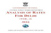 (VOL. 2) - UttarakhandCivil)II.pdf · 2018. 7. 9. · 2. Analysis of Rates for Delhi 2016 incorporates most of the analysis of items of Analysis of Rates for Delhi 2014 with updated