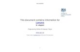 This document contains information for Lawyers in Japan · 2017. 11. 1. · Practising lawyers: Ginjiro SUZUKI (Honorary Legal Adviser to HM Ambassador to Japan), Kaoru TAKAMATSU,