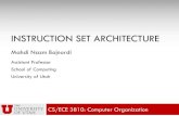 INSTRUCTION SET ARCHITECTUREbojnordi/classes/3810/s19/slides/06-isa.pdf · 2019. 1. 29. · INSTRUCTION SET ARCHITECTURE CS/ECE 3810: Computer Organization Mahdi NazmBojnordi Assistant