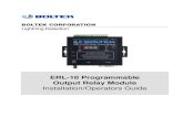 Installation/Operators Guide - Boltek Kit User Manual - 04052020.pdf · 2020. 8. 28. · Introduction. he ERL-10 Programmable Output Relay Module puts a live lightning status alarm