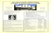 Our Lady of Lourdes Catholic Church Parroquia de Nuestra Señora … · 2020. 1. 30. · Our Lady of Lourdes Catholic Church Parroquia de Nuestra Señora de Lourdes Pastor (Párroco)