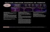 EXALTED GREATER DAEMON OF NURGLE - Warhammer … · 2016. 12. 16. · Exalted Greater Daemon of Nurgle spell, in addition to any others they know. Summon Eed txal Greater Daemon of