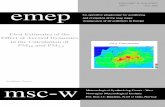 EMEP/MSC-W NOTE 4/20021 EMEP/MSC-W NOTE 4/2002 Date: July 2002 METEOROLOGISK INSTITUTT Norwegian Meteorological Institute Research Note no. 76 First estimates of the effects of aerosol