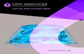 HPP ON RAW CHICKEN MEAT 2018. 10. 1.آ  HPP SERVICES 3 HPP Belgium sprl - design by ozalith.be HPP ON