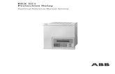 REX521 Protection Relay - library.e.abb.com · 1MRS 751108-MUM Protection Relay Technical Reference Manual, General REX 521 7 2.2. Application The REX 521 is designed for protection