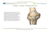 High Tibial Osteotomy - PINEHURST SURGICAL CLINIC€¦ · High Tibial Osteotomy Introduction With each step, ... common bowlegged deformity by means of the opening wedge technique.