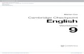 Cambridge Checkpoint · PDF file 2014. 4. 2. · Welcome to Cambridge Checkpoint English Stage 9. The Cambridge Checkpoint English course covers the Cambridge Secondary 1 English framework