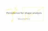 Progress in persistence for shape analysis · 2019. 6. 11. · PBN’s and PD’s It turns out that: i.e. the matching distance between size functions yields a lower bound to the