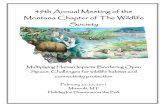 49th Annual Meeting of the Montana Chapter of The Wildlife ...2 About The Wildlife Society and the Montana Chapter The Wildlife Society (TWS) is an international professional society