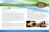 Integrative Inside Integrative Medicine - MD Anderson...used to reduce symptoms, lift your spirits, foster movement, and cope with cancer treatment. Most people have a deeply personal