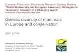 Genetic diversity of mammals in Europe and conservation · Mediterranean Europe as an area of endemism for small mammals rather than source for nortwards postglacial colonization