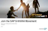 Join the SAP S/4HANA Movement · 2020. 6. 26. · • System Conversion from SAP ERP [release] to S/4HANA [1809 + FPS02] business suite for Utilities. S/4HANA Scope: FI, CO, PS, MM