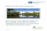 Water for life and livelihoods · 2016. 1. 29. · this strategic level, the assessment undertaken still allows confidence that the measures ... 4.3 The highest risk SWMI required