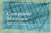 Composite Materials · 2017. 12. 12. · Processing of PMCs ۰ Prepreg is the composite industry’s term for continuous fiber reinforcement pre-impregnated with a polymer resin that