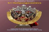 Sri Nadathur Ammal’s Hetipungavastava... · 2020. 10. 29. · Sri Bhasya etc. This is the delightful import of including the word “api”. The dhvani – hidden unsaid meaning,