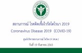 Coronavirus Disease 2019 (COVID-19) · 2020. 9. 19. · รายงานสถานการณ์ COVID-19 ในประเทศ ... 22.สิงคโปร์ 2,476* 16 2.85