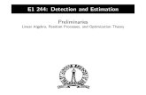 E1 244: Detection and Estimationspchepuri/classes/e1244/2_math... · 2021. 3. 2. · Optimization theory I The local and global minima of an objective function f(x), with real x,