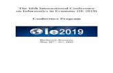 The 18th International Conference on Informatics in Economy ......Prof. Ion SMEUREANU - Vice-rector of Bucharest University of Economic Studies Prof. Marian Dardala – Dean of Faculty