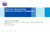 Chevron Experience: Methane Emission Mitigation · 2017. 7. 28. · HES Champ Annual Meeting Methane Emission Mitigation Strategy • Opportunity identification • Opportunity prioritization