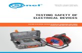 TESTING SAFETY OF ELECTRICAL DEVICES · 2015. 10. 14. · EN 62353 IEC 60601 DIN EN 61010 DIN EN 60335/50106 PN-EN 60745-1 IEC 60601 Table 1. Type of devices tested – Tests –
