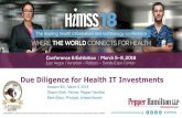 Due Diligence for Health IT Investments · 2018. 2. 14. · 1 Due Diligence for Health IT Investments Session #31, March 6, 2018 Sharon Klein, Partner, Pepper Hamilton Mark Elson,