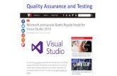 Quality Assurance and Testing - dijkstra.eecs.umich.edu · 2020. 5. 3. · Quality Assurance maintains desired product properties through process choices. • Testing involves running